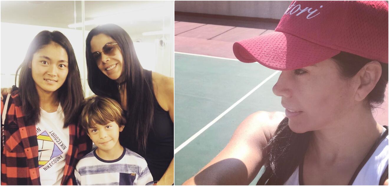 Paola Rojas comparte foto con la campeona del Abierto Mexicano de Tenis