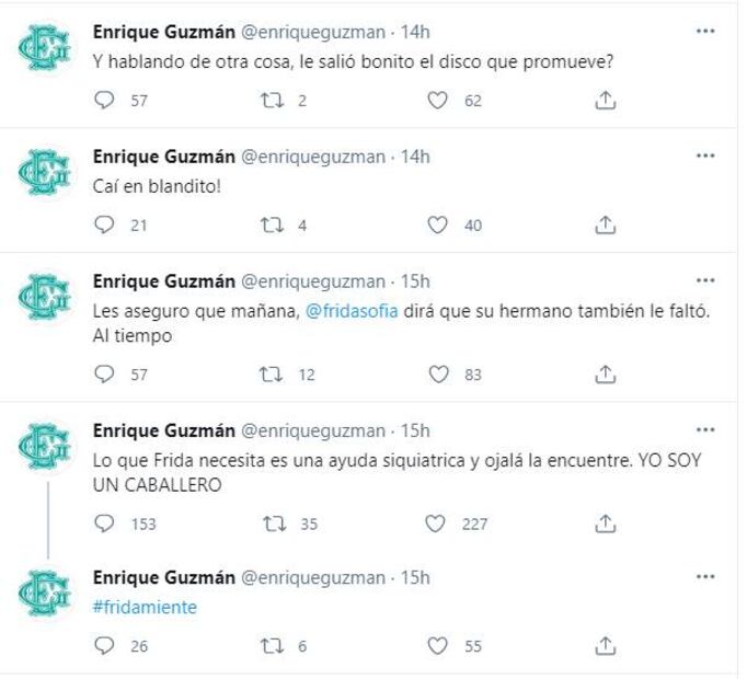 Enrique Guzmán: Con #YoSíTeCreo seguidores apoyan a Frida Sofía tras denuncia de abuso sexual 