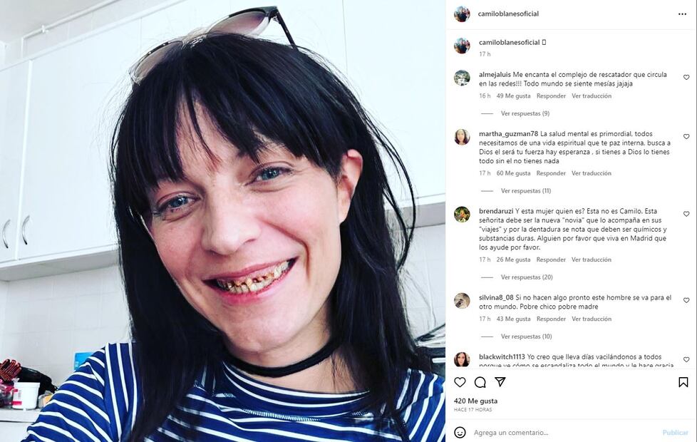 Las últimas fotos de Camilo Blanes: sin dientes, con cigarro y entre desorden