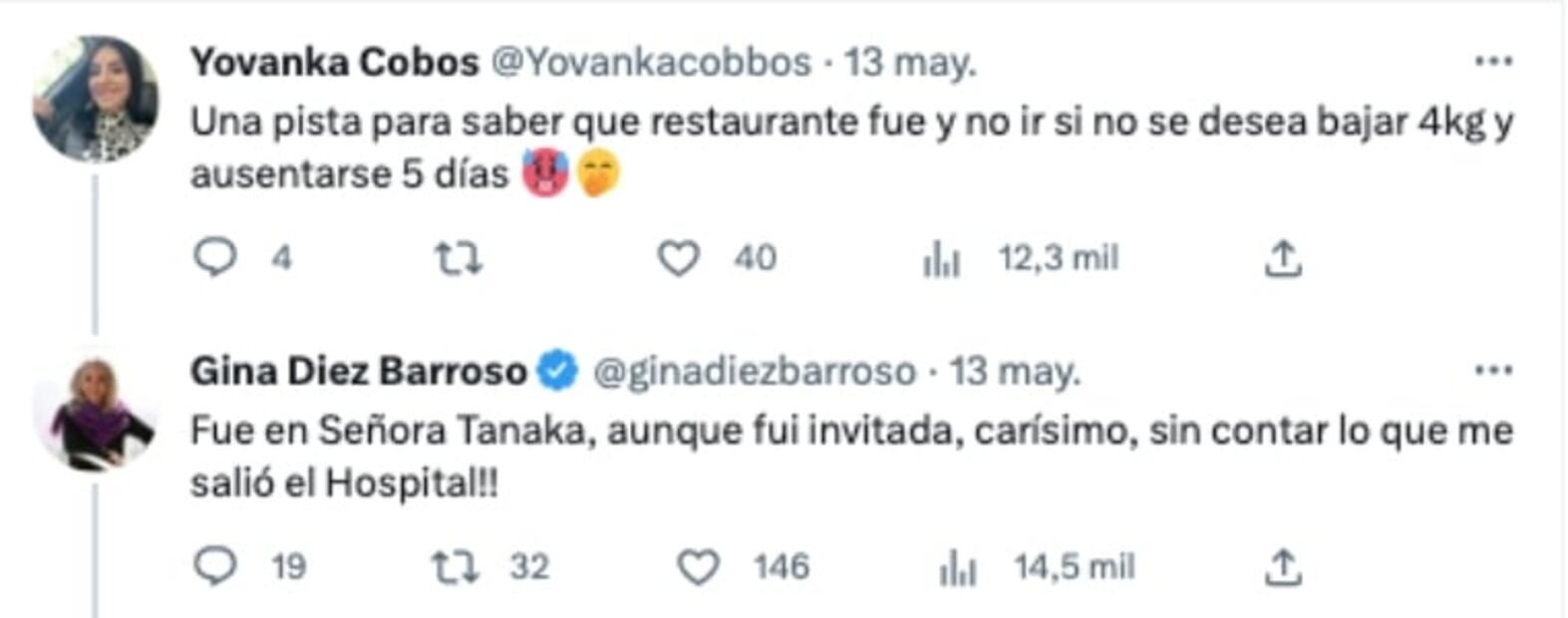 Gina Diez Barroso se recupera tras estar hospitalizada por comer sushi, "Bajé 4 kilos"