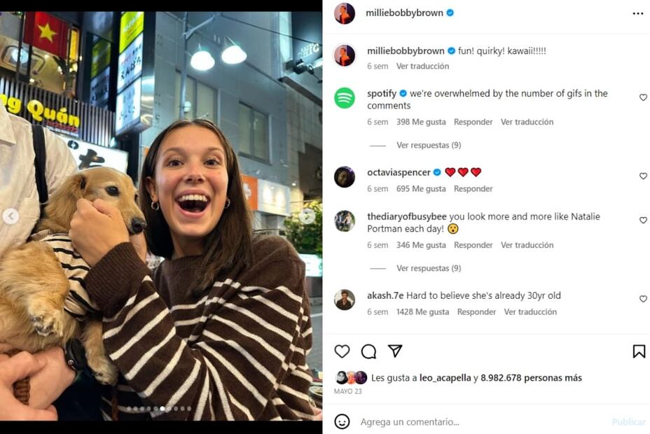 Instagram: @milliebobbybrown