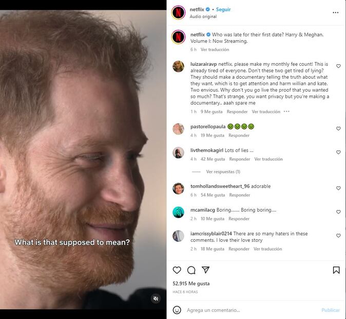 El documental de Harry y Meghan, presentado como una historia de amor real