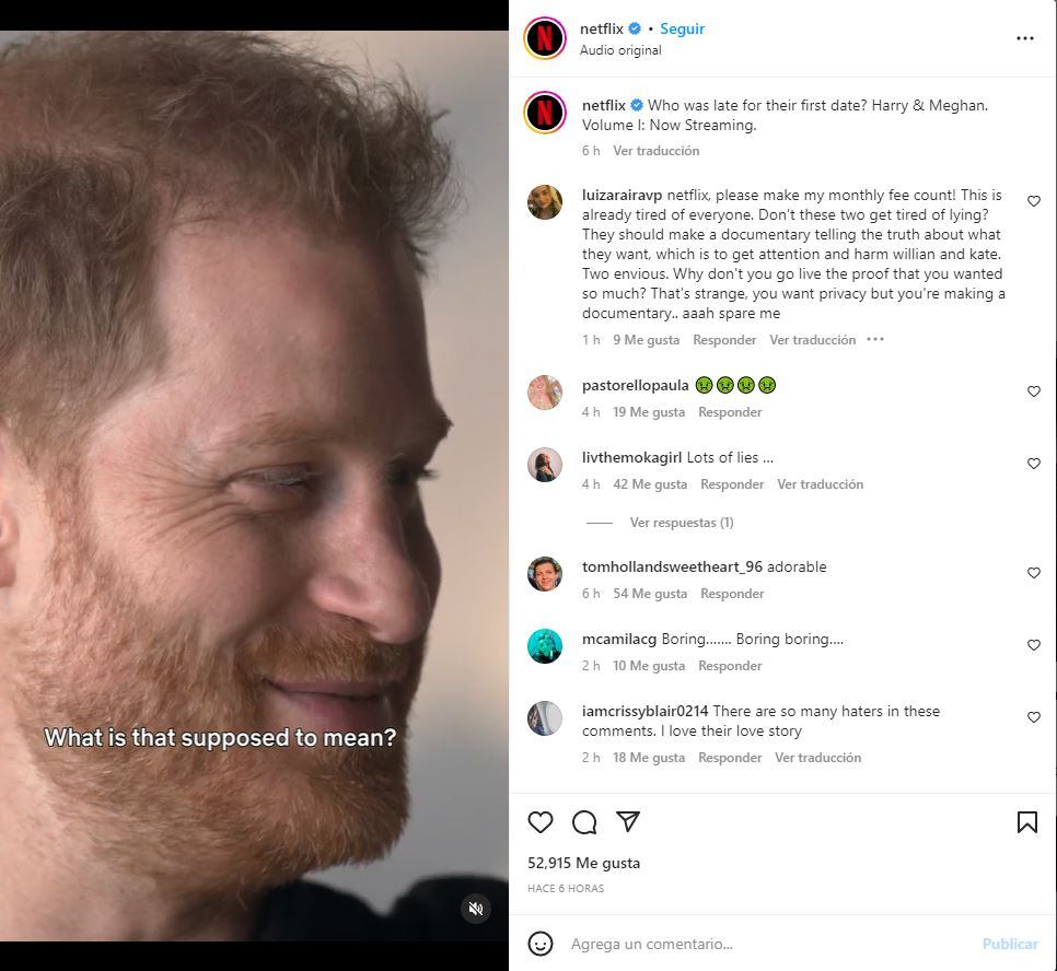 El documental de Harry y Meghan, presentado como una historia de amor real