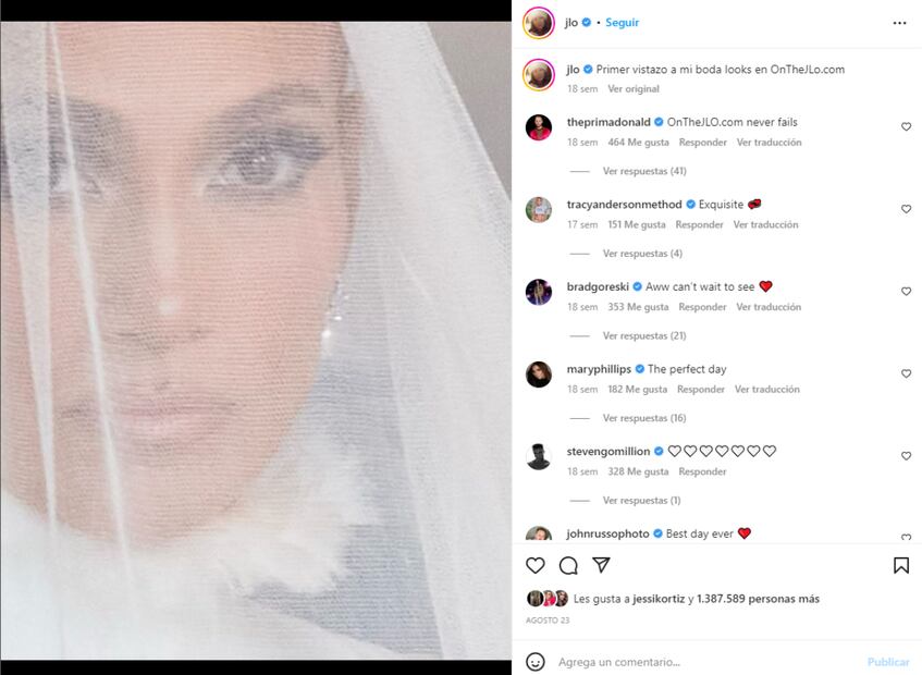 TOP 10. Fabulosos e icónicos vestidos de novia de las celebridades 2022