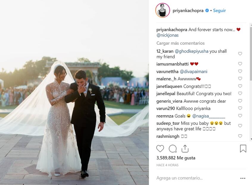 ¿Cuánto gastaron Nick Jonas y Priyanka Chopra en su lujosa boda?