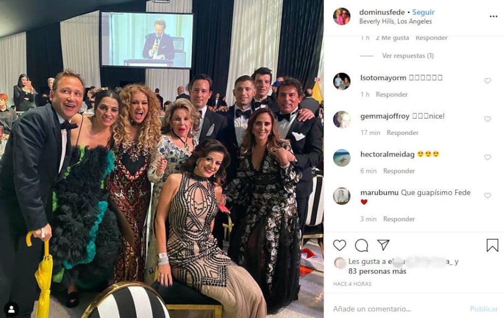 Paulina Rubio, Eugenio López y más en la fiesta de Elton John tras los Oscar
