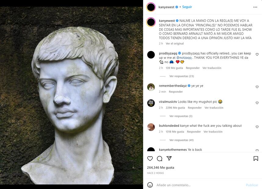 Kanye West señala al multimillonario Bernard Arnault como culpable de la muerte de Virgil Abloh