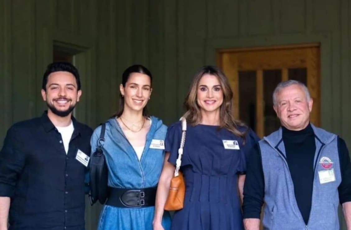 El príncipe Hussein y la princesa Rajwa con el rey Abdalá II y Rania de Jordania / Instagram