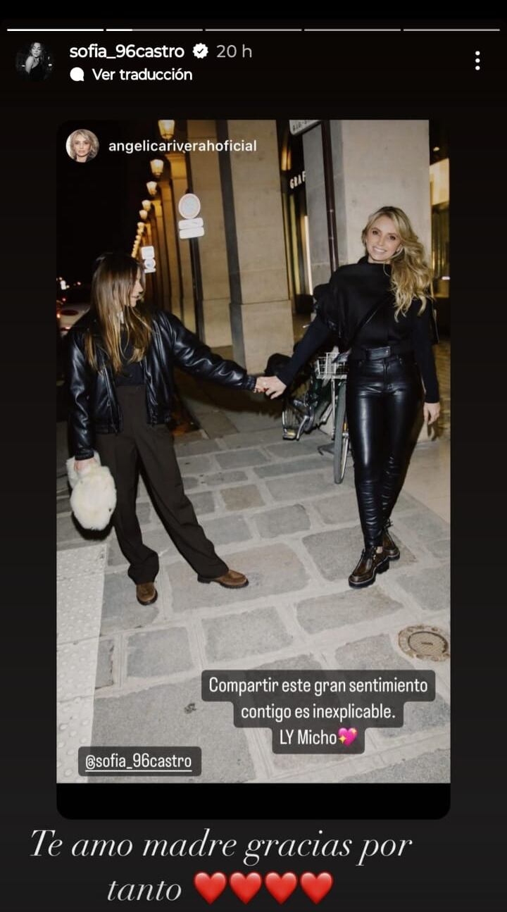 Sofía Castro y Angélica Rivera/Instagram.