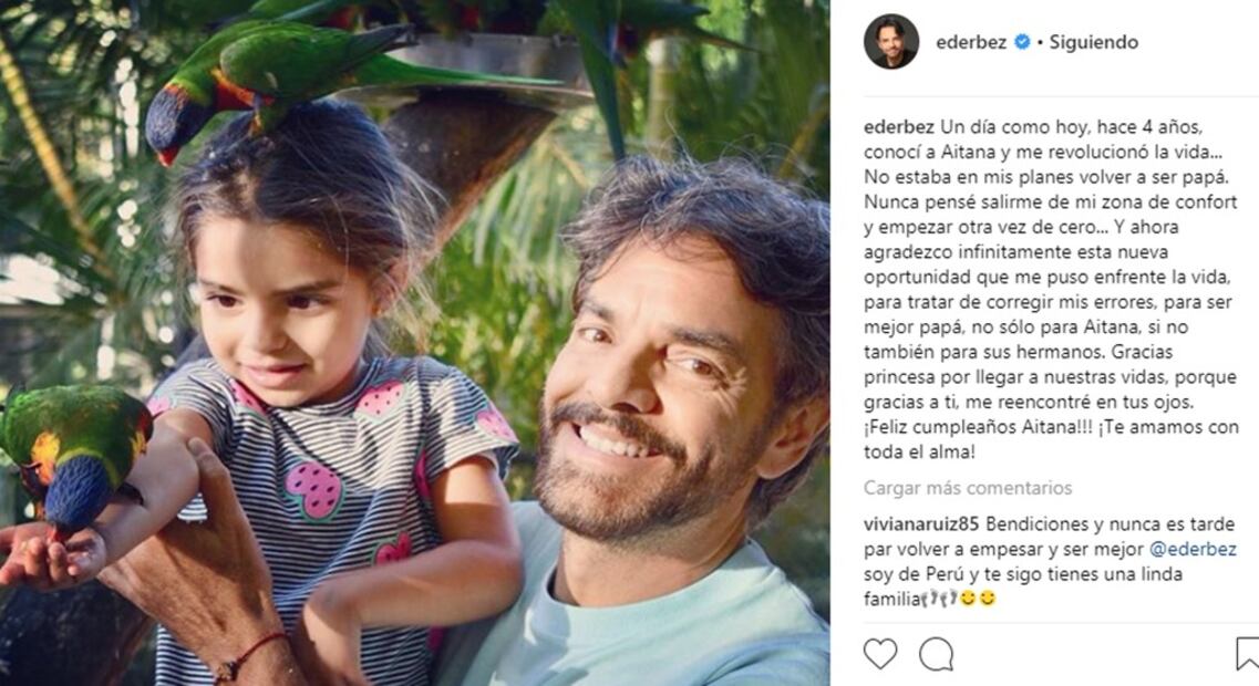 Eugenio Derbez felicita a su pequeña hija Aitana por sus 4 años cumplidos