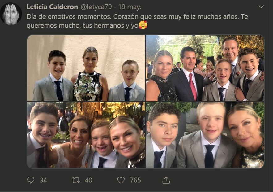 A la boda de Mar Collado y Gonzalo Zabala, también acudió Lety Calderón con sus hijos