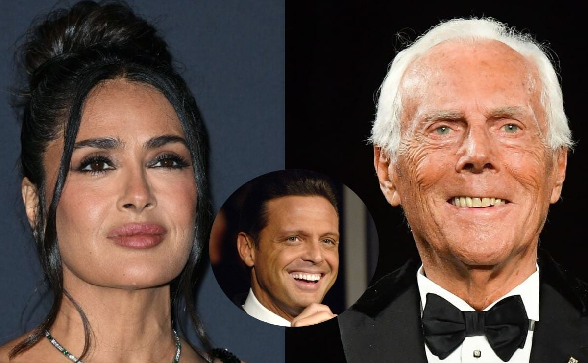 Salma Hayek recuerda a Giorgio Armani con foto icónica junto a Luis Miguel