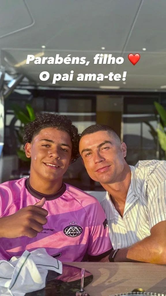 Cristiano Ronaldo y Cristiano Ronaldo Jr. (Foto: Instagram)