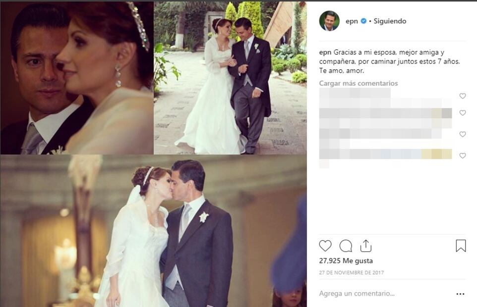 Enrique Peña Nieto ya no sigue a Angélica en Instagram, pero ella a él sí