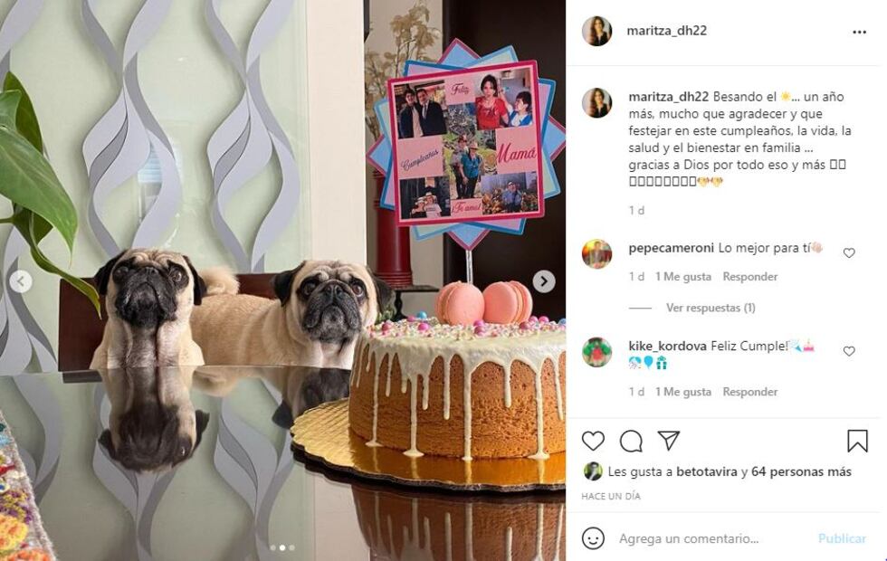 Diego, hijo de Peña Nieto, festeja a su mamá con pastel y foto del expresidente