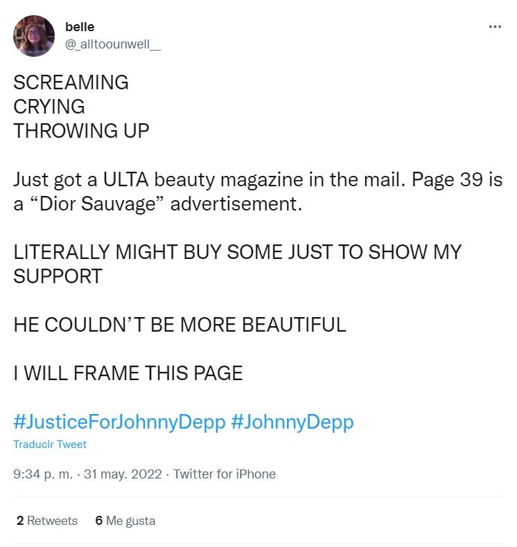 Johnny Depp. Las ventas del perfume 'Dior Sauvage' se disparan