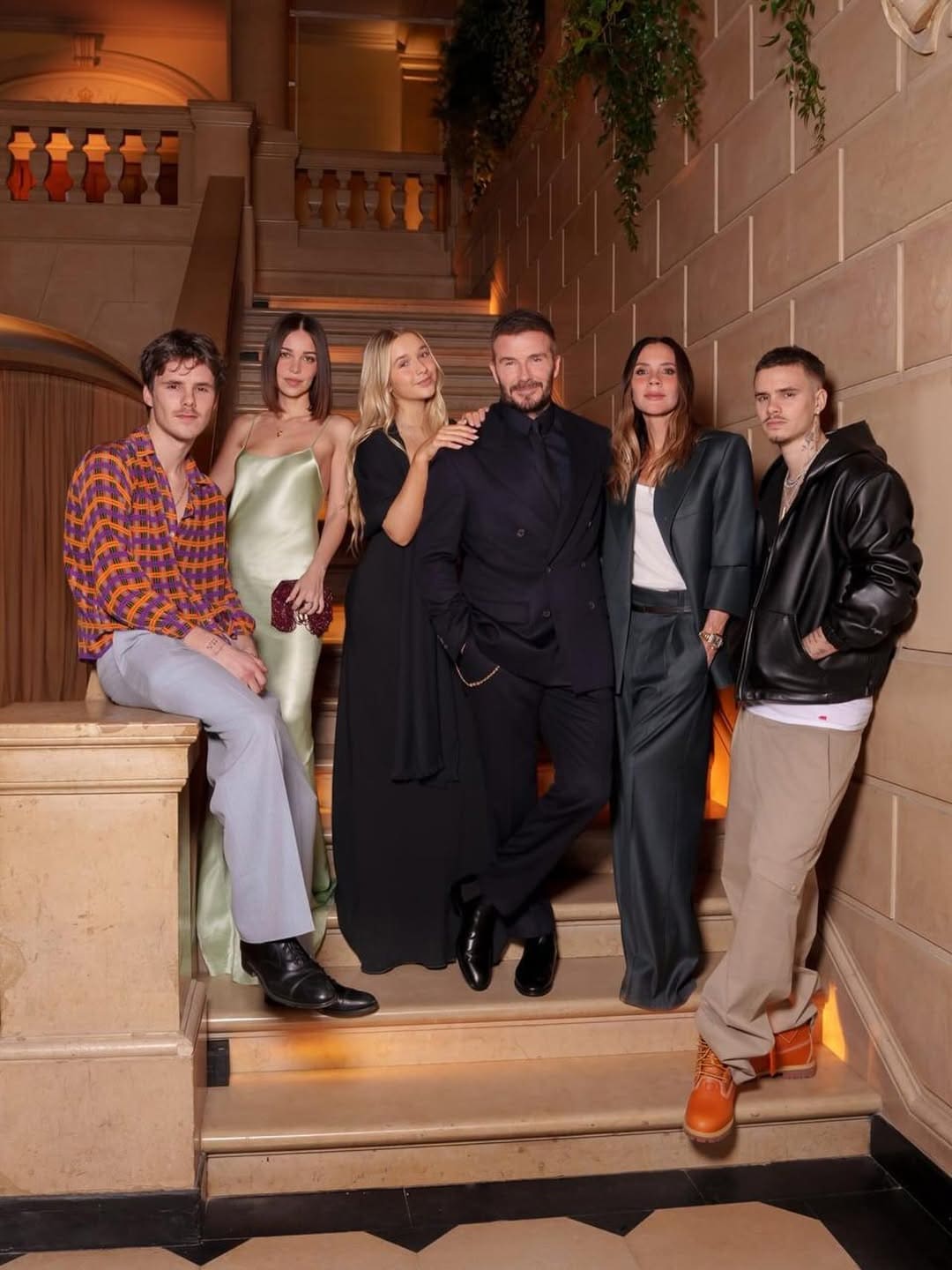 Brooklyn Beckham, Harper Beckham, David Beckham, Victoria Beckham y Romero Beckham. (Foto: Instagram)