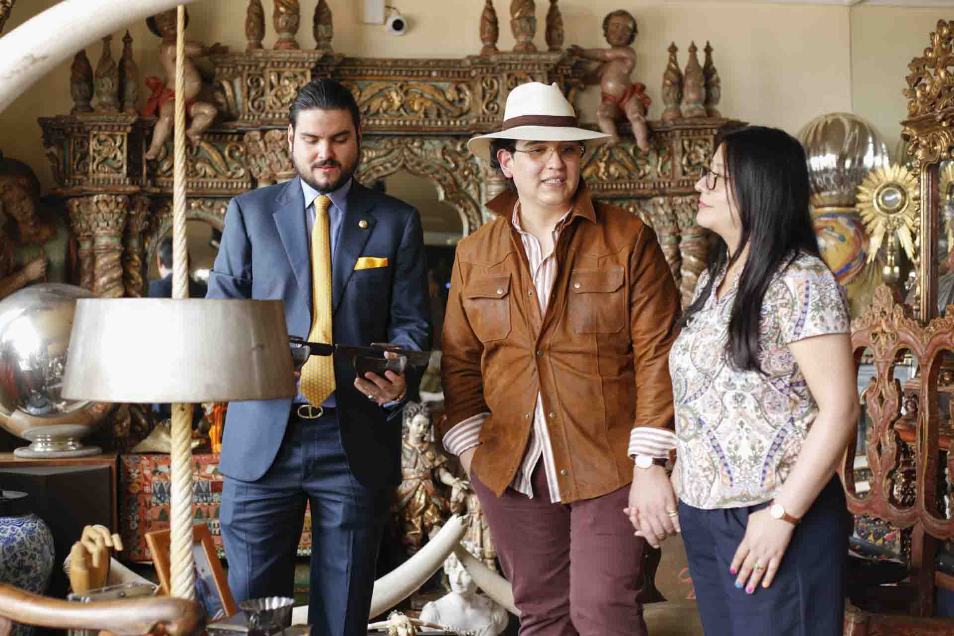 Rodrigo Rivero Lake Jr., Fernando Amador y Adriana Martínez. (Foto: Esteban Torreblanca)