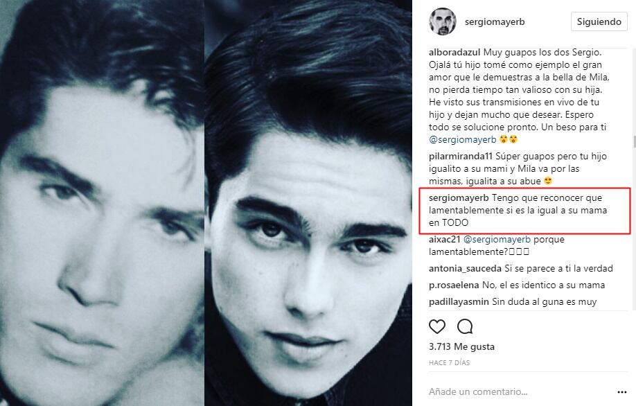 Sergio Mayer lamenta el parecido de su hijo con Bárbara Mori