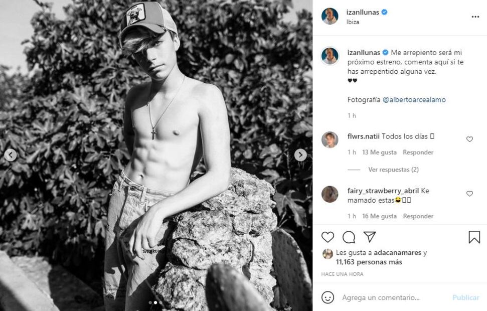 Así ha crecido Izan Llunas, el adolescente que interpretó a Luis Miguel en la serie