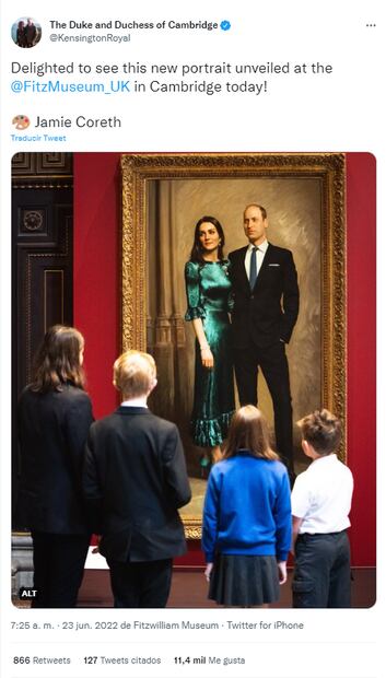 Kate Middleton y el príncipe William: su nuevo cuadro y todo sobre el look de la duquesa