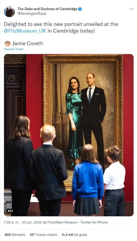Kate Middleton y el príncipe William: su nuevo cuadro y todo sobre el look de la duquesa