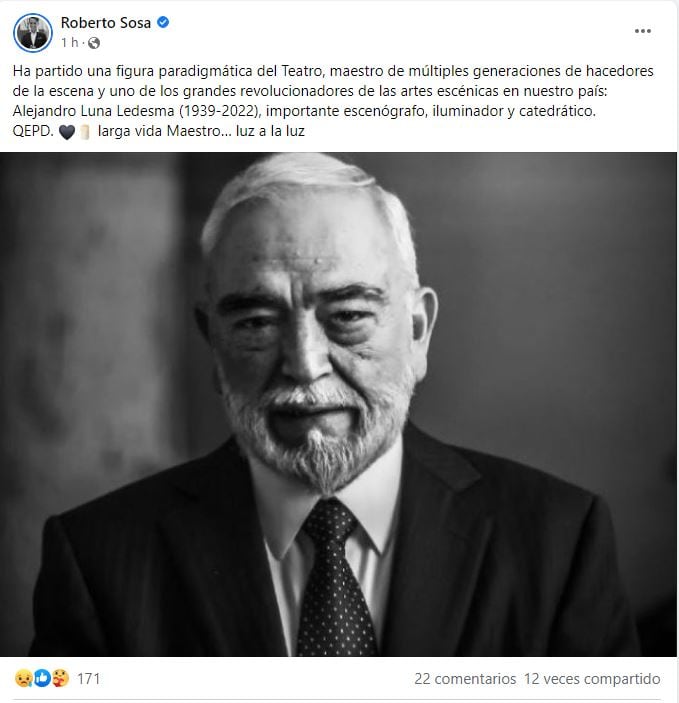 Muere el arquitecto Alejandro Luna, papá del actor Diego Luna 