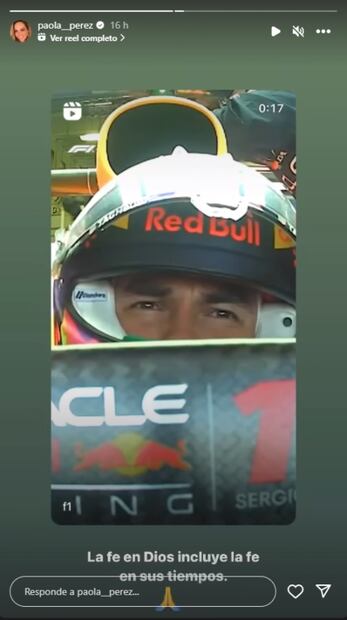 El mensaje de Paola, hermana de Sergio 'Checo' Pérez / Instagram: @paola_perez