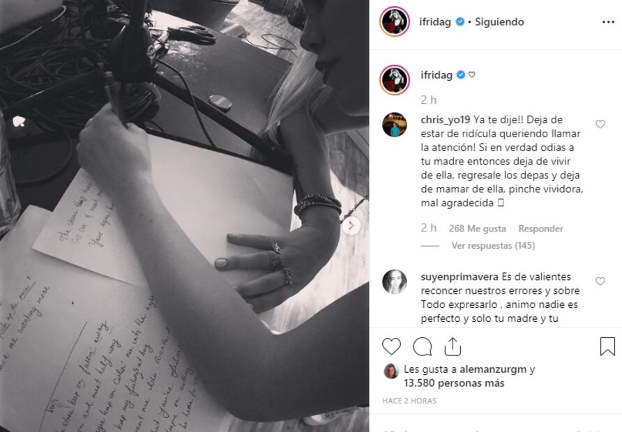 Frida Sofía publica conmovedora carta; revela que Alejandra Guzmán perdió la guerra contra la adicción a las drogas 