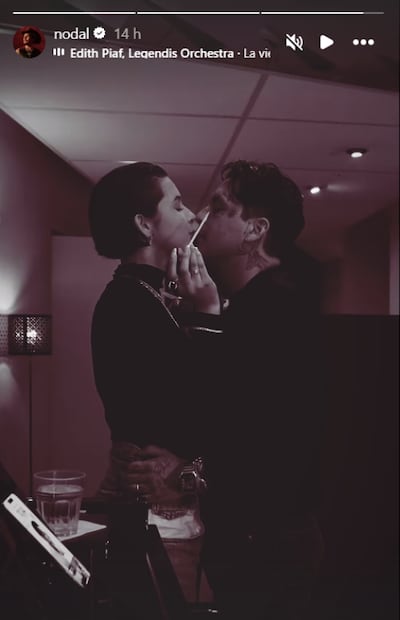 Christian Nodal y Ángela Aguilar en París / Foto: Instagram