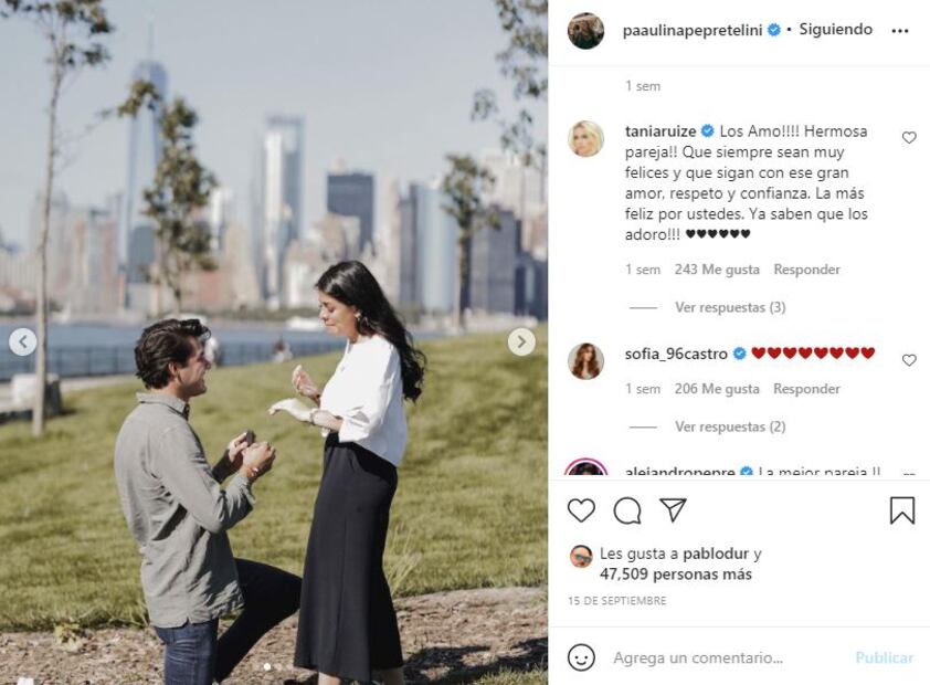 Paulina Peña Pretelini agradece las muestras de cariño por su compromiso con Fernando Tena