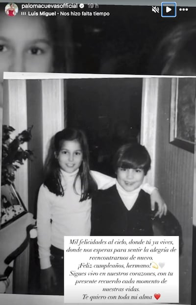 El sentido mensaje con el que Paloma Cuevas recordó a su hermano / Foto: Instagram @palomacuevasofficial