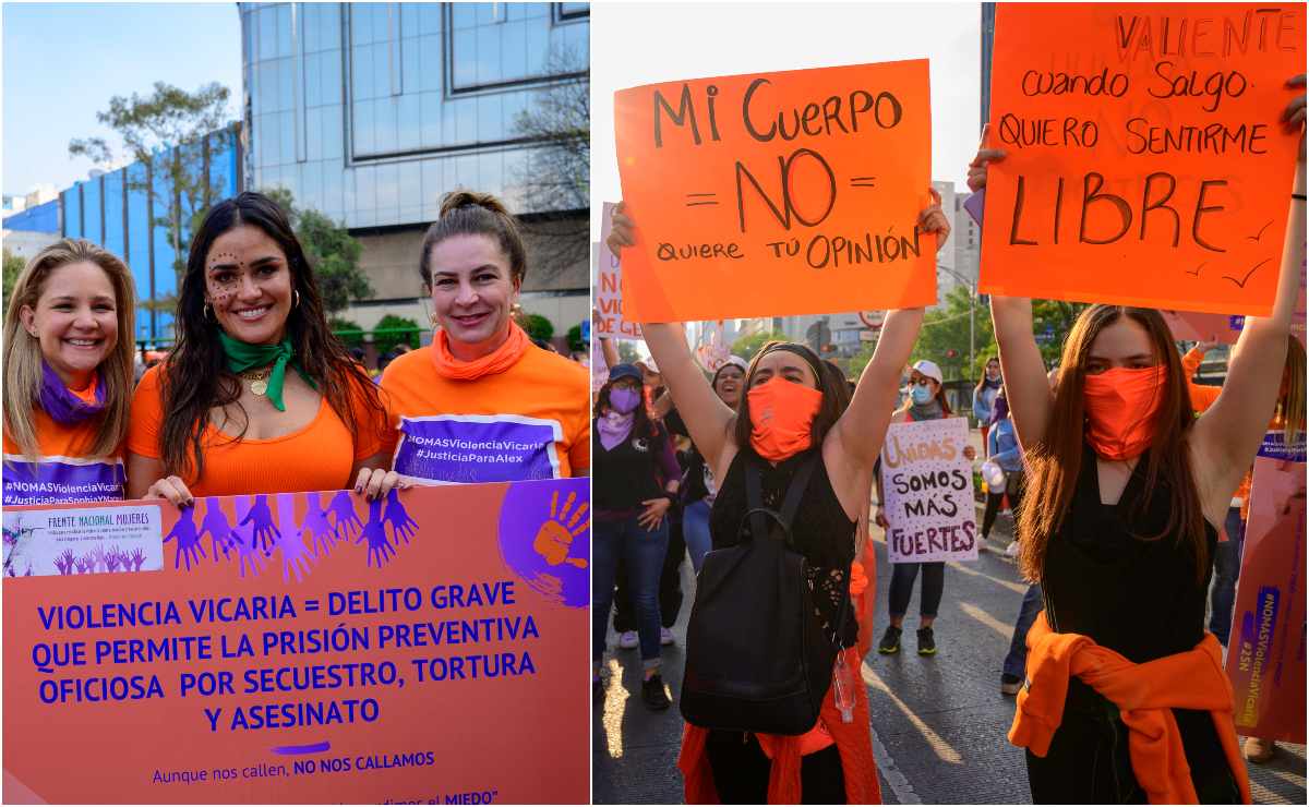 Alessandra Rojo de la Vega levanta la voz por las mujeres en Marcha 25N 