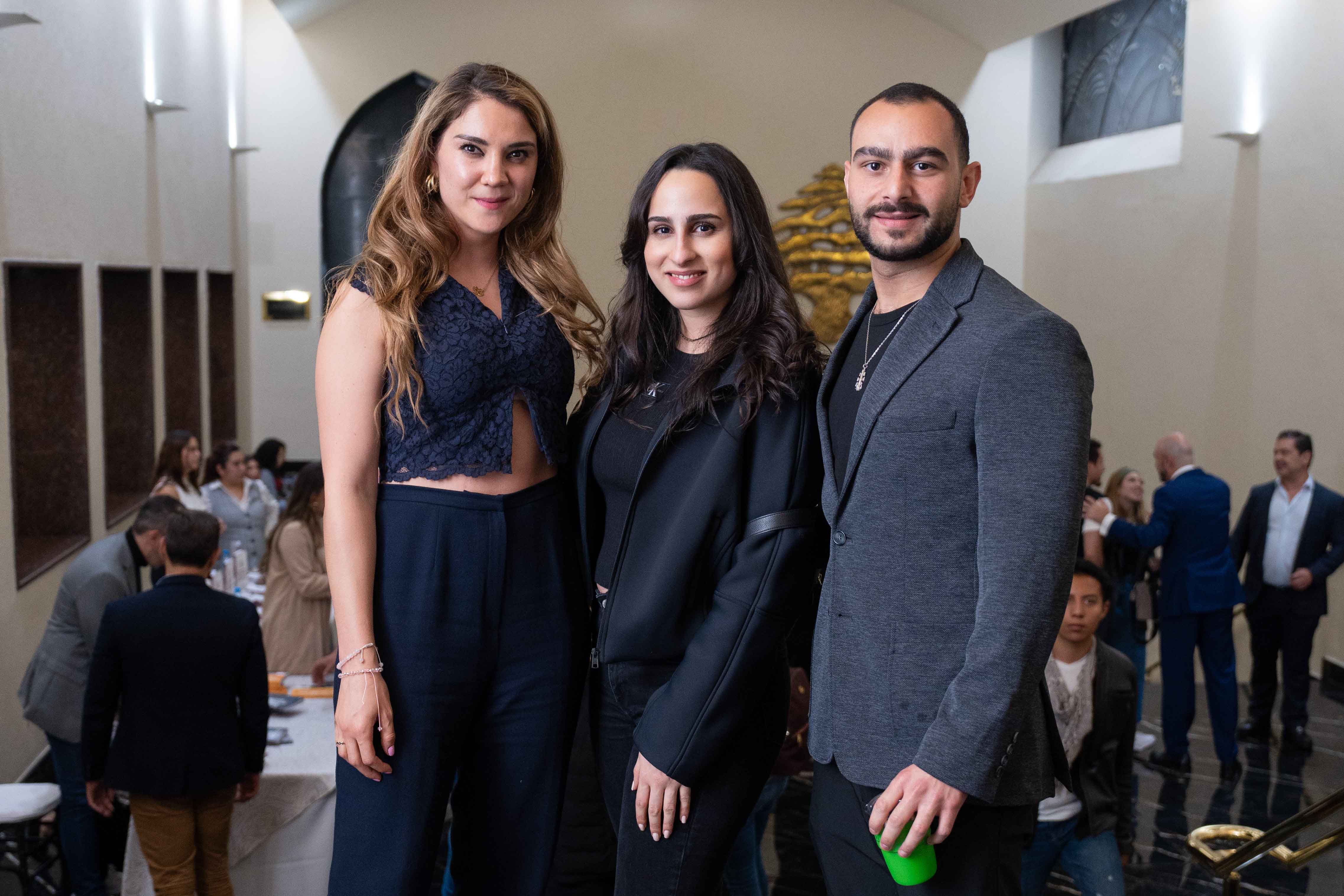 Valerie Haddad, Jessica Kanaan y Juan Miguel Merodio. (Foto: Héptor Arjona)
