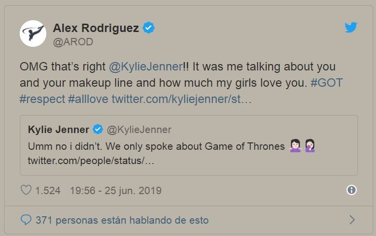 Alex Rodríguez, prometido de JLo, se disculpa con Kylie Jenner por criticarla