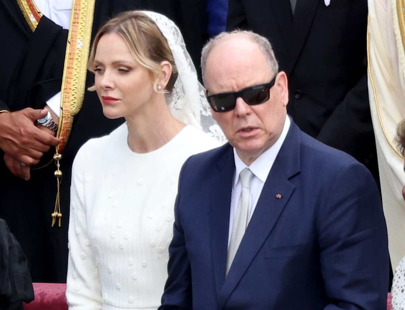 Los príncipes Alberto II y Charlène de Mónaco presentes en la misa de inicio de pontificado del papa León XIV / Foto: Franco Origlia - Getty Images