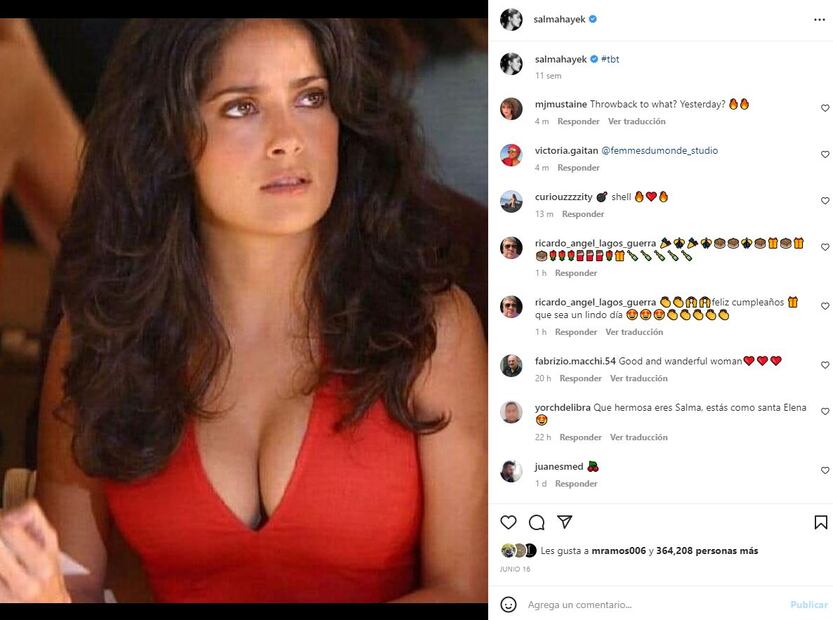 Salma Hayek y su bamboleo en bikini para celebrar su cumpleaños