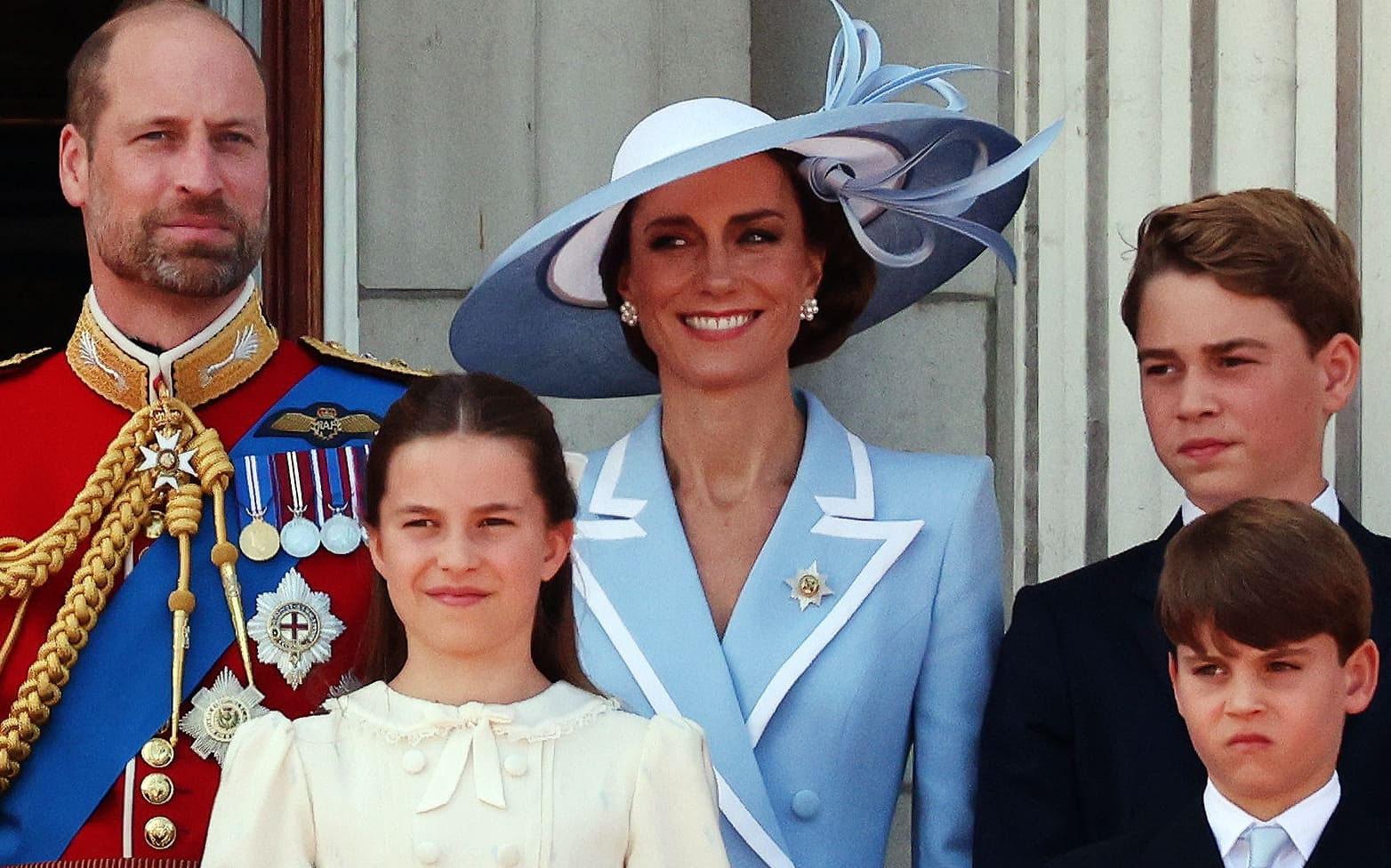 Príncipe William, princesa Kate Middleton, príncipe George, princesa Charlotte y príncipe Louis. (Foto: EFE)