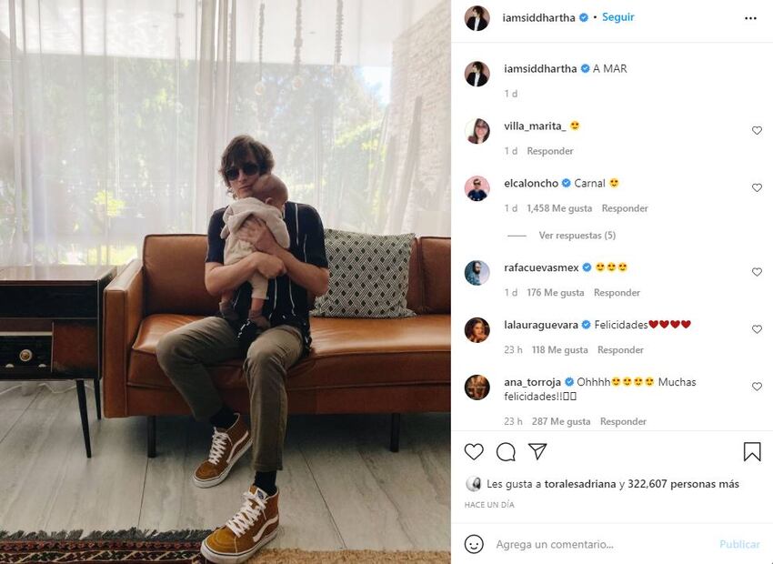 Siddhartha, novio de Yuya, publica la primera foto con su hijo Mar
