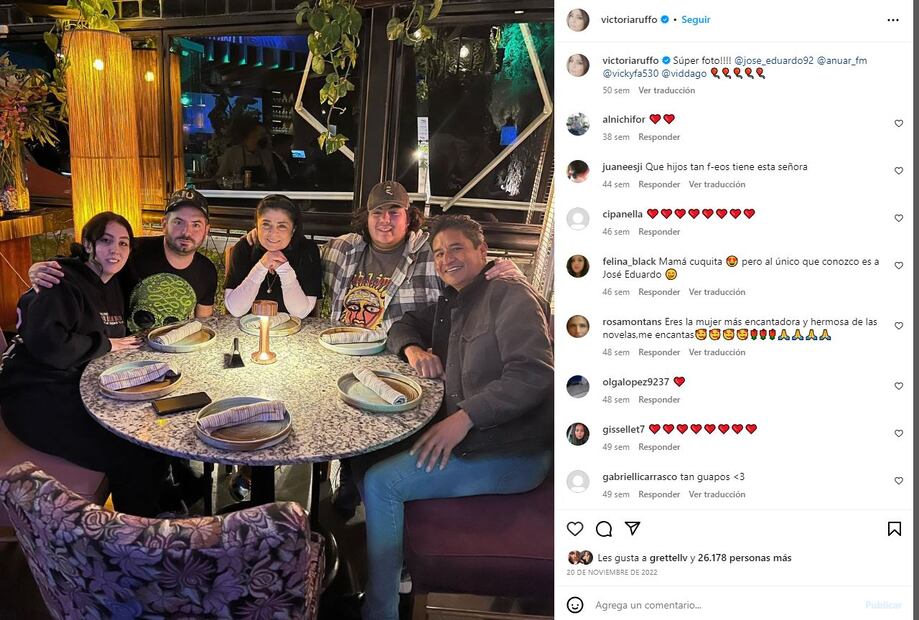 Anuar Fayad, Victoria Ruffo, José Eduardo Derbez y Victoria Fayad/Instagram