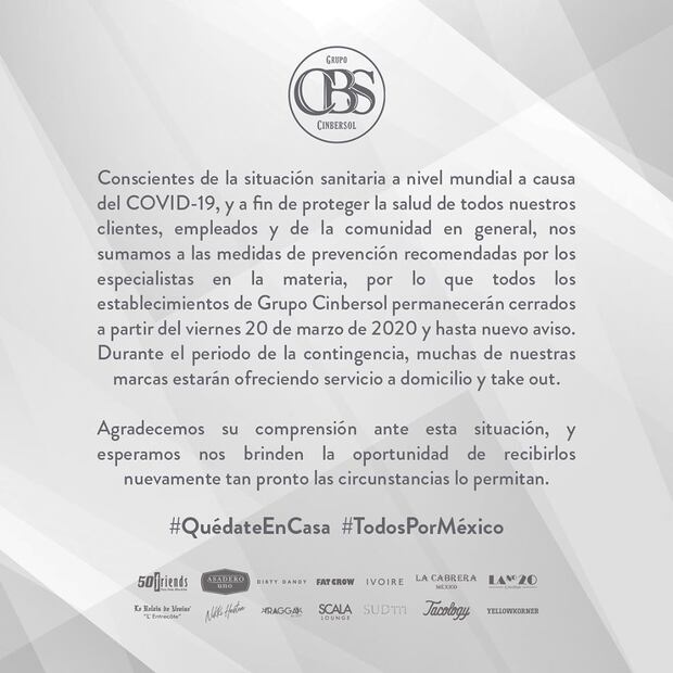 Sergio Berger y Alberto Cinta, de Grupo Cinbersol, cierran establecimientos por coronavirus 