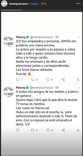 Lo que sabemos del supuesto pleito de Menny Carrasco y el esposo de Inés Gómez Mont 