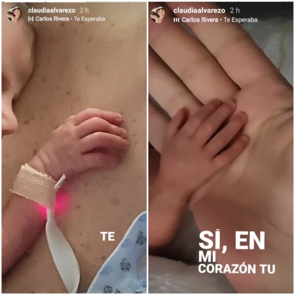 Claudia Álvarez vuelve a ver a sus mellizos recién nacidos tras superar Covid