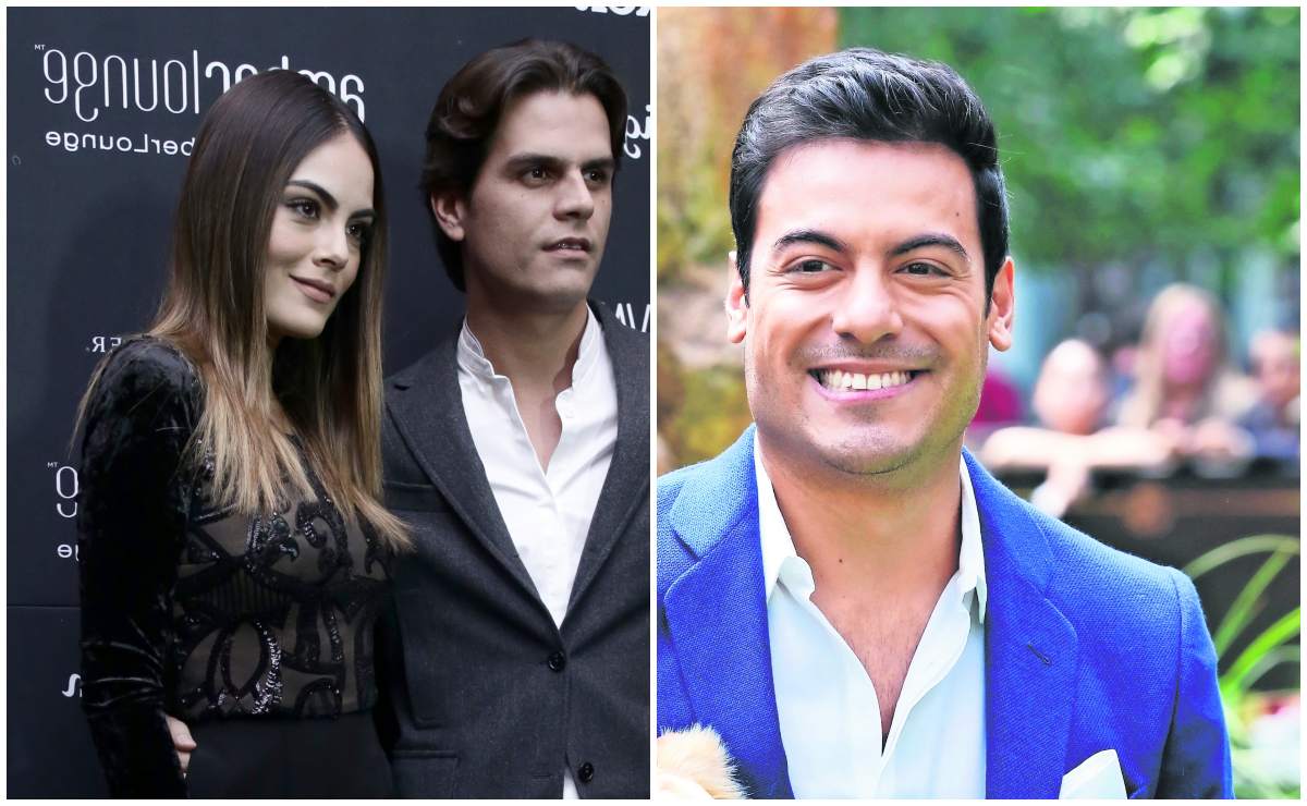 Ximena Navarrete y Juan Carlos Valladares juntos con Carlos Rivera en España