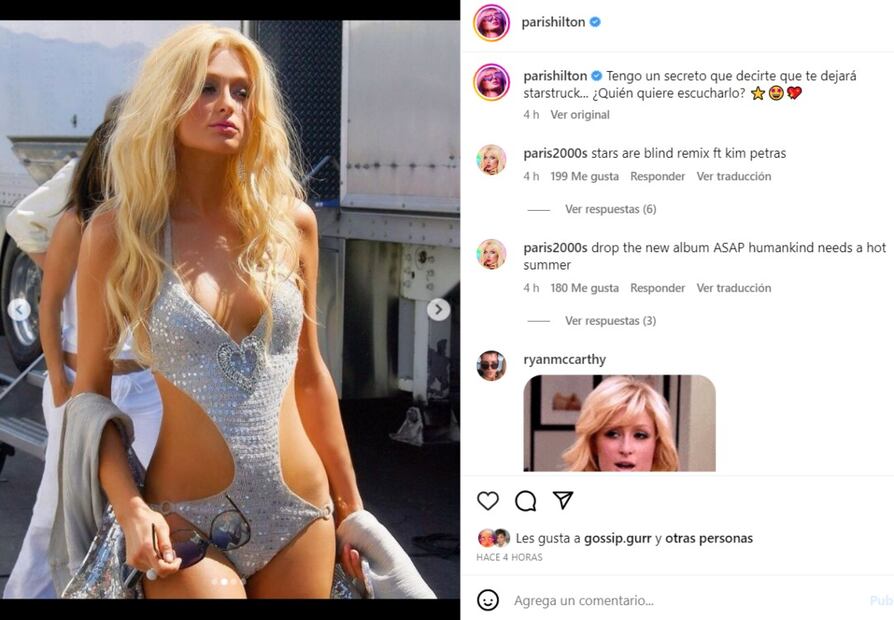 Paris Hilton luce trikini al estilo de Cher / Instagram
