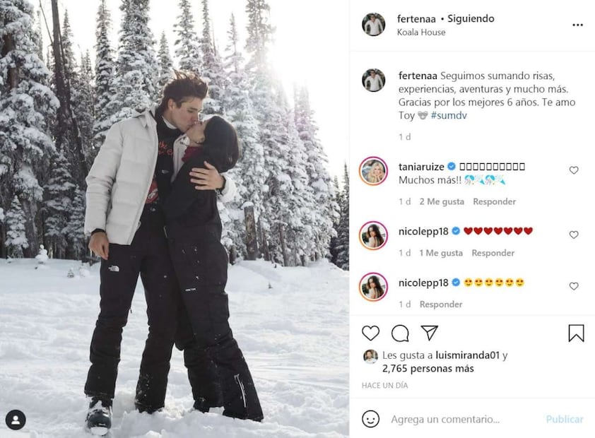 Paulina Peña y Fernando Tena cumplen 6 años de novios
