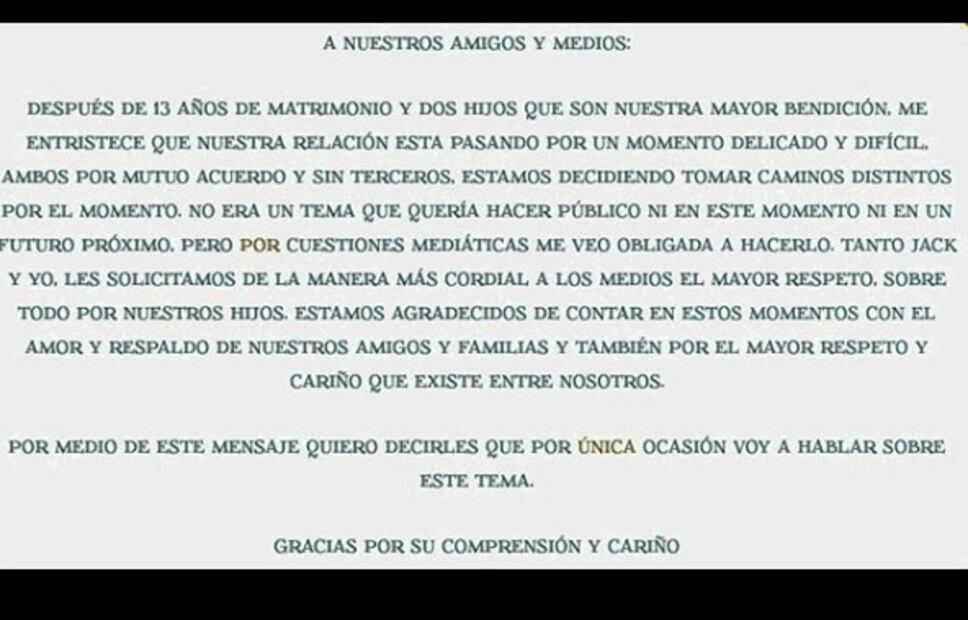 Daniela Magún y Jack Chernitsky anuncian su separación
