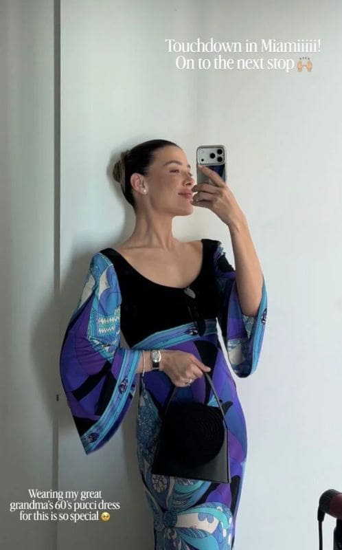 Michelle Salas utiliza elegante vestido de su bisabuela Silvia Pinal. (Foto: Instagram)