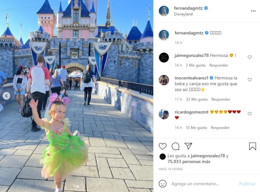 Canelo y Fernanda Gómez consienten a su hija en Disneyland