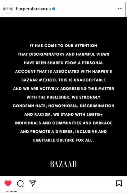 Lucía Alarcón, editora de Harper’s Bazaar México: “aceptaré las consecuencias”